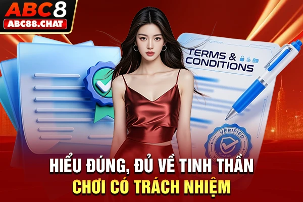 Chơi Có Trách Nhiệm ABC8 | Duy Trì Thói Quen Cá Cược Lành Mạnh Hiểu đúng, đủ về tinh thần chơi có trách nhiệm