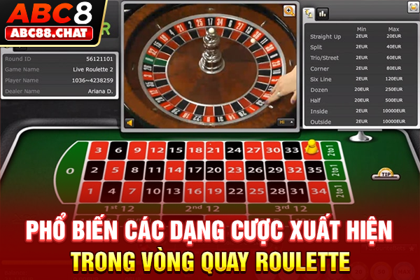 Tìm Hiểu Về Roulette ABC8 Với Sức Hấp Dẫn Vượt Thời Gian Phổ biến các dạng cược xuất hiện trong vòng quay Roulette