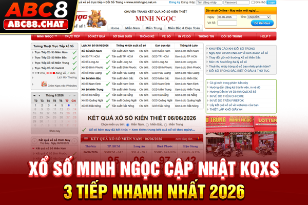 Xổ Số Minh Ngọc Cập Nhật KQXS 3 Tiếp Nhanh Nhất 2026